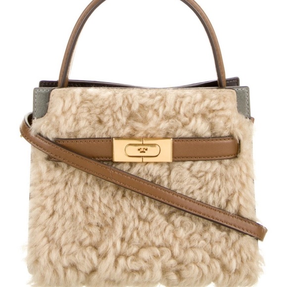 Tory Burch Lee Radziwill PetTory Burch Lee Radziwill Petite Double Bag Shearling - Picture 11 of 12